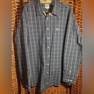 Cinch Men’s XL Plaid Button Down Shirt Blue Western Long Sleeve Classic Fit
